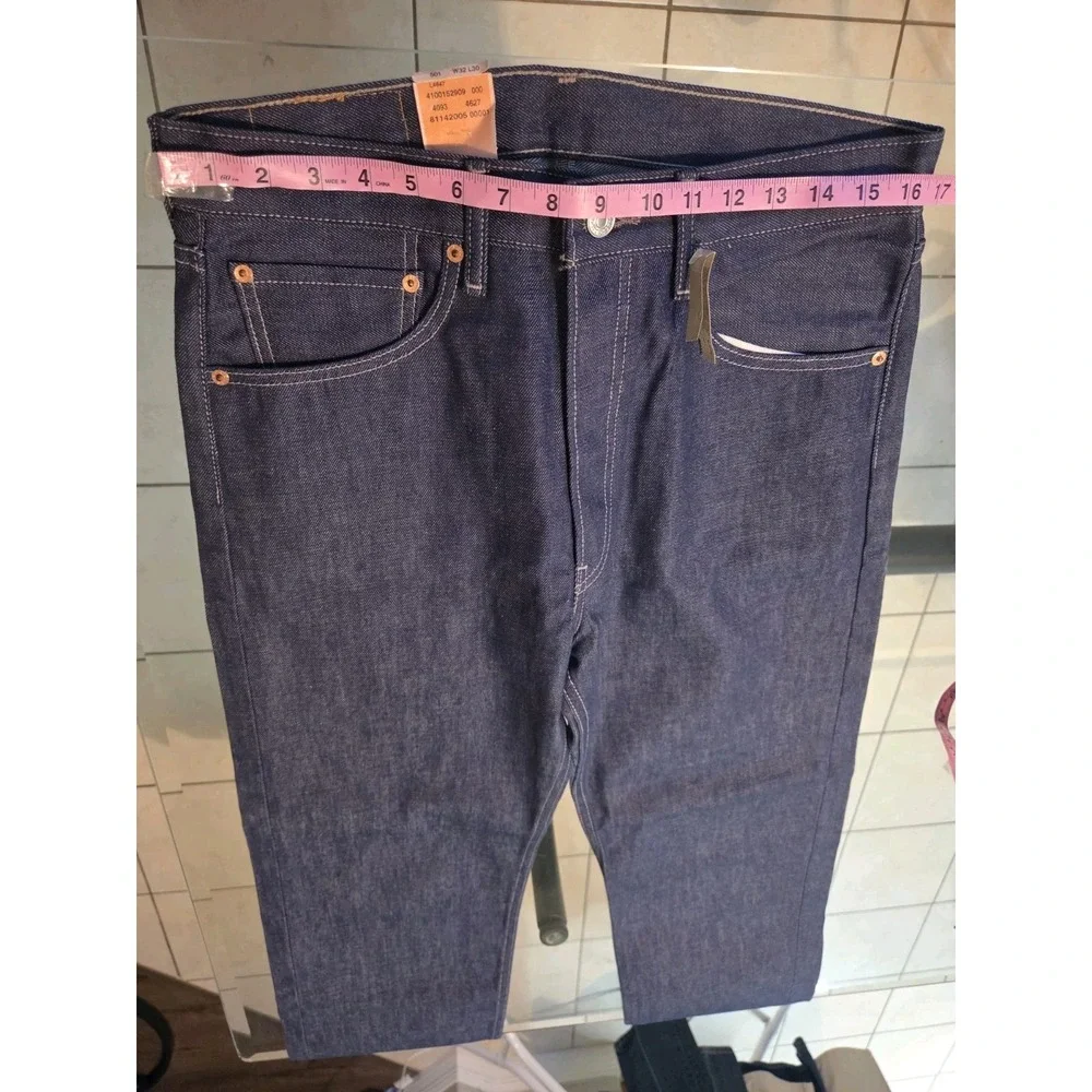 Levis 501 Jeans Mens 32x30 Blue Button Fly Straight Leg Denim